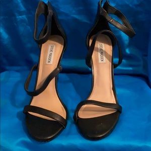 Used Steve Madden black strap heels